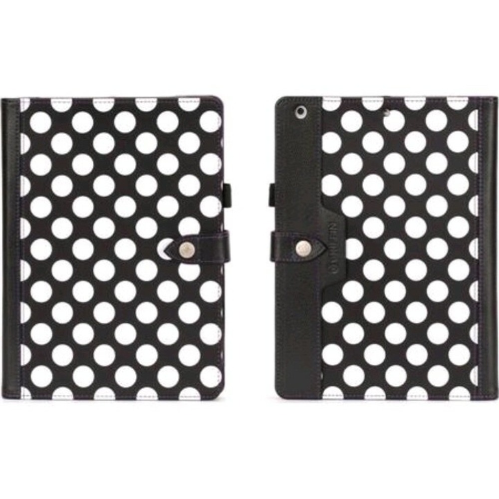 Griffin Back Bay Polka Dot Folio Case for iPad Air Black White Purple GB37899
